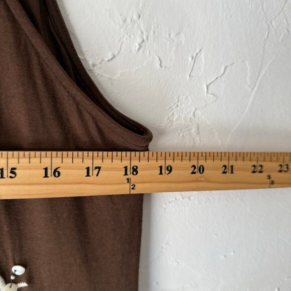 Charter Club Size Large Boho Embroidered‎ Cotton Modal Mini Dress Artsy - Picture 8 of 10